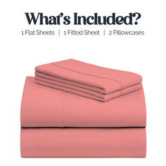 Bed Goals: Cozy Core Buttery Soft Bamboo Blend Sheets – Cooling, Wrinkle-Resistant 4-Piece Set w/ Deep Pockets – Twin, Full, Queen, King, Cal King