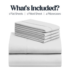 Slay Your Sleep: Cloud-Soft Cooling Bamboo Blend Sheets – 6-Piece Set w/ Deep Pockets – Breathable, All-Season Bedding, No Wrinkles, No Stress, Cozy Vibes Only – Twin, Full, Queen, King, Cal King
