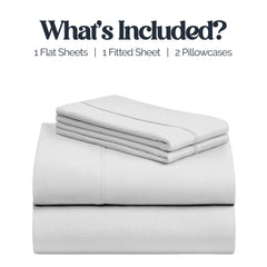 Bed Goals: Cozy Core Buttery Soft Bamboo Blend Sheets – Cooling, Wrinkle-Resistant 4-Piece Set w/ Deep Pockets – Twin, Full, Queen, King, Cal King