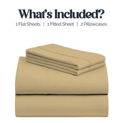 Bed Goals: Cozy Core Buttery Soft Bamboo Blend Sheets – Cooling, Wrinkle-Resistant 4-Piece Set w/ Deep Pockets – Twin, Full, Queen, King, Cal King