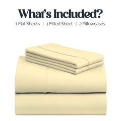 Bed Goals: Cozy Core Buttery Soft Bamboo Blend Sheets – Cooling, Wrinkle-Resistant 4-Piece Set w/ Deep Pockets – Twin, Full, Queen, King, Cal King