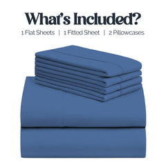 Bed Goals: Cozy Core Buttery Soft Bamboo Blend Sheets – Cooling, Wrinkle-Resistant 4-Piece Set w/ Deep Pockets – Twin, Full, Queen, King, Cal King