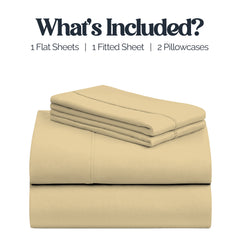Bed Goals: Cozy Core Buttery Soft Bamboo Blend Sheets – Cooling, Wrinkle-Resistant 4-Piece Set w/ Deep Pockets – Twin, Full, Queen, King, Cal King
