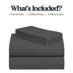 Bed Goals: Cozy Core Buttery Soft Bamboo Blend Sheets – Cooling, Wrinkle-Resistant 4-Piece Set w/ Deep Pockets – Twin, Full, Queen, King, Cal King