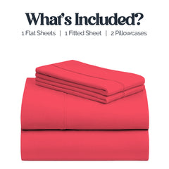 Bed Goals: Cozy Core Buttery Soft Bamboo Blend Sheets – Cooling, Wrinkle-Resistant 4-Piece Set w/ Deep Pockets – Twin, Full, Queen, King, Cal King