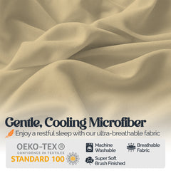Bed Goals: Cozy Core Buttery Soft Bamboo Blend Sheets – Cooling, Wrinkle-Resistant 4-Piece Set w/ Deep Pockets – Twin, Full, Queen, King, Cal King