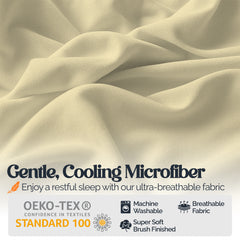 Bed Goals: Cozy Core Buttery Soft Bamboo Blend Sheets – Cooling, Wrinkle-Resistant 4-Piece Set w/ Deep Pockets – Twin, Full, Queen, King, Cal King