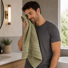 12-Piece Premium Cotton Towel Set – Ultra Soft & Absorbent Bathroom Towels with 4 Bath, 4 Hand & 4 Washcloths – Durable Everyday Luxury Towels