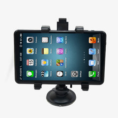Tablet PC Holder for Car & Home – 360° Rotating Suction Cup Mount for 8”+ Tablets – Adjustable Flexible Stand for Windshield, Desk, Glass & Kitchen – Padded Grip, Black