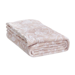 Floral Plush Queen Blanket Set – 3-Piece Ultra Soft Blush Pink Bedding – Cozy, Aesthetic, All-Season Vibes, Fade & Wrinkle Resistant, Machine Washable