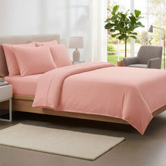 Wrinkle Resistant Dobby Stripe Bed Sheet Set – Ultra Soft 100% Polyester Sheets, Silky Smooth All-Season Bedding with Deep Pockets & Pillowcases (Twin–King)