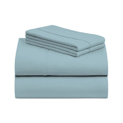 Ultra Cozy 100% Cotton 4-Piece Bed Sheet Set – Soft, Breathable & Lightweight Sheets with Deep Pocket Fitted Sheet + Pillowcases – Machine Washable, All-Season Vibes (Full, Queen, King)