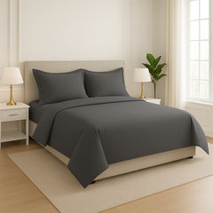 Ultra Cozy 100% Cotton 4-Piece Bed Sheet Set – Soft, Breathable & Lightweight Sheets with Deep Pocket Fitted Sheet + Pillowcases – Machine Washable, All-Season Vibes (Full, Queen, King)