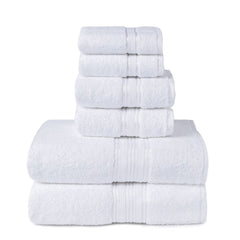Cozy Home 100% Cotton 6-Piece Towel Set – Ultra Soft & Absorbent Bath, Hand & Washcloth Towels – Quick Dry Luxury Bathroom Towels for Home & Guest Use