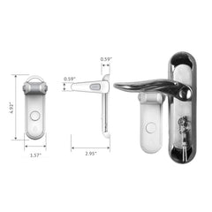 Travel Door Lever Privacy Lock (1-Pack or 2-Pack) – Portable Child & Pet Safety Door Lock for Home, Hotel & Travel – Easy Install Lever Handle Security Lock