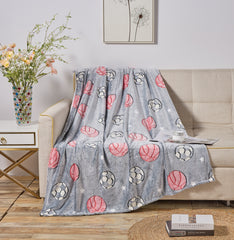 Glow In The Dark Fleece Blanket – Ultra Soft Micro Plush 50" x 60" Throw for Kids, Teens & Bedrooms – Lightweight, Cozy, Machine Washable Blanket for Bed, Couch & Dorm