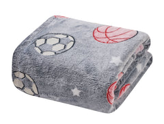 All-Star Glow in the Dark Fleece Blanket – Lightweight Sports Throw for Kids, Teens & Game Nights – 50” x 60” Soft, Cozy, Machine Washable