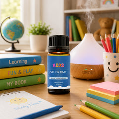 Kids Aromatherapy Essential Oils Set (6-Pack) – Natural Fragrance Oils for Diffusers & Humidifiers, Focus, Calm, Sleep & Relaxation Scents for Bedrooms, Study Spaces & Family Home Use