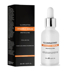 Vitamin C Face Serum with Hyaluronic Acid & Vitamin E – Brightening Hydrating Facial Serum for Dull Skin, Uneven Tone & Daily Skincare, 1 fl oz
