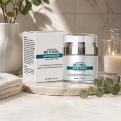 Retinol 2.5% Night Cream Moisturizer with Hyaluronic Acid, Jojoba Oil & Green Tea – Anti-Aging Face Cream for Hydration, Fine Lines & Uneven Skin Tone, 1.7 Fl Oz