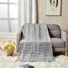 Luxe Armani Embossed Microplush Blanket – Ultra Soft, All-Season Blanket for Bed or Couch – Lightweight, Cozy & Machine Washable – Queen & King Sizes