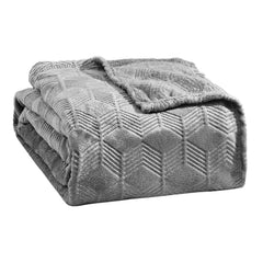 Luxe Armani Embossed Microplush Blanket – Ultra Soft, All-Season Blanket for Bed or Couch – Lightweight, Cozy & Machine Washable – Queen & King Sizes
