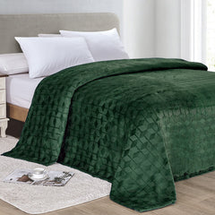 Luxe Armani Embossed Microplush Blanket – Ultra Soft, All-Season Blanket for Bed or Couch – Lightweight, Cozy & Machine Washable – Queen & King Sizes