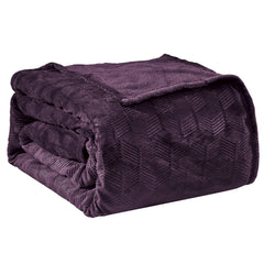 Luxe Armani Embossed Microplush Blanket – Ultra Soft, All-Season Blanket for Bed or Couch – Lightweight, Cozy & Machine Washable – Queen & King Sizes