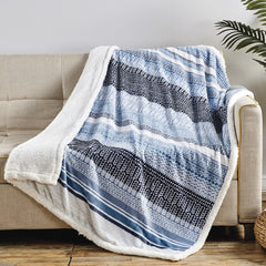 Cozy Aesthetic: Printed Sherpa Throw Blanket – Ultra Soft Microplush 50" x 60" – Lightweight Fleece for Couch, Bed, Dorm & Travel – Machine Washable