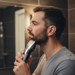 Rechargeable Clipper & Washable Electric Shaver – Wet & Dry Cordless Grooming Tool with Precision Trimmer, Pivoting Head & Stainless Steel Blades