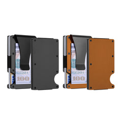 1 or 2-Pack: RFID Blocking Slim Credit Card Holder Wallet for Men – Minimalist, Scratch-Resistant, with Removable Money Clip | Modern, Durable, Everyday Carry