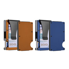 1 or 2-Pack: RFID Blocking Slim Credit Card Holder Wallet for Men – Minimalist, Scratch-Resistant, with Removable Money Clip | Modern, Durable, Everyday Carry