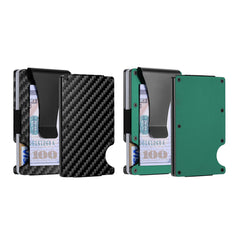 1 or 2-Pack: RFID Blocking Slim Credit Card Holder Wallet for Men – Minimalist, Scratch-Resistant, with Removable Money Clip | Modern, Durable, Everyday Carry