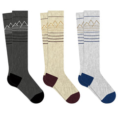 3-Pairs: Merino Wool Compression Socks for Winter – Knee-High Boot Fit, 15-20 mmHg Support, Moisture-Wicking & Anti-Odor | Cold Weather Hiking, Skiing, Camping, Travel