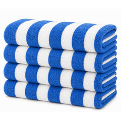 Cabana Stripe Terry Cloth Beach Towels – 80% Cotton 20% Polyester Oversized Bath & Beach Towels, Soft Absorbent Quick-Dry Pool Towels, Available in 2-Pack, 4-Pack & 6-Pack, 36 x 66 Inches