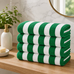 Cabana Stripe Terry Cloth Beach Towels – 80% Cotton 20% Polyester Oversized Bath & Beach Towels, Soft Absorbent Quick-Dry Pool Towels, Available in 2-Pack, 4-Pack & 6-Pack, 36 x 66 Inches