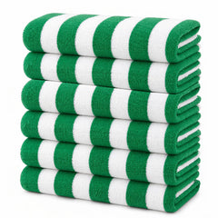 Cabana Stripe Terry Cloth Beach Towels – 80% Cotton 20% Polyester Oversized Bath & Beach Towels, Soft Absorbent Quick-Dry Pool Towels, Available in 2-Pack, 4-Pack & 6-Pack, 36 x 66 Inches
