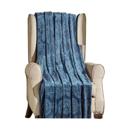 Vibe Check: Caesar Embossed Throw Blanket – Ultra Soft Microplush 50" x 60" – Cozy, Lightweight All-Season Blanket for Couch, Bed & Dorm – Machine Washable