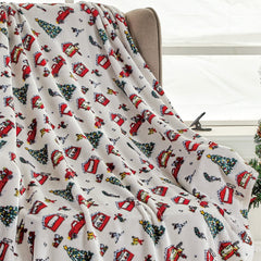 Holiday & Christmas Micro Plush Throw Blanket – Ultra Soft 50" x 60" Cozy Blanket for Couch, Bed & Movie Nights – Lightweight, Warm, Machine Washable Gift Essential
