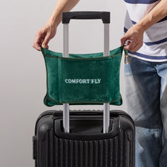Comfort Fly 2-in-1 Travel Blanket & Pillow – Ultra Soft Micro Plush Airplane Blanket with Built-In Carry Case (40" x 70") – Lightweight, Compact & Machine Washable Travel Essential