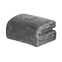 Cozy Chevron Braided Blanket – Ultra Soft Microplush Throw – Lightweight 50" x 60", Perfect for Bed, Couch & Dorm