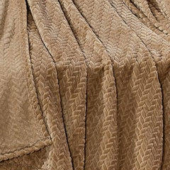 Cozy Chevron Braided Blanket – Ultra Soft Microplush Throw – Lightweight 50" x 60", Perfect for Bed, Couch & Dorm
