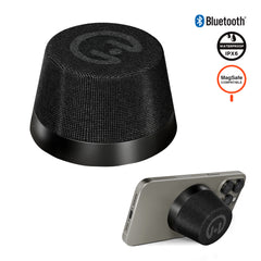 Magnetic Mini Bluetooth Speaker – MagSafe-Compatible Wireless Speaker with 360° HD Sound, Built-In Kickstand, IPX6 Waterproof, Speakerphone & 8-Hour Battery Life | Black