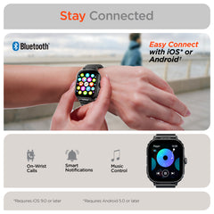 Smartwatch Fitness Tracker with 2.0" HD Display – Bluetooth Calling, Heart Rate, SpO2, Sleep Monitoring, 100+ Sports Modes & Activity Tracker for iPhone & Android