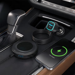 98W 5-Port Fast Car Charger with Backseat Charging Hub – Dual 30W USB-C PD PPS & USB-A Ports – Multi-Device Car Charger for iPhone, Android, Tablets & Laptops