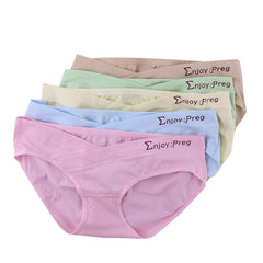 5-Pack: Women's Low-Waist Cotton Maternity Pregnancy Underwear