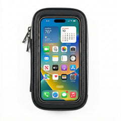 Waterproof Bike Phone Mount – Motorcycle Handlebar Phone Holder with 360° Rotation & Protective Case – Shockproof Bicycle Phone Holder for GPS & Riding (Fits up to 6” Phones)