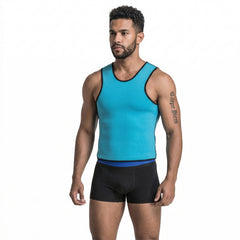 Men’s Compression Shirt Slimming Shapewear – Reversible Neoprene Workout Shirt for Tummy Control & Back Support – Athletic Body Shaper Tee for Gym & Daily Wear