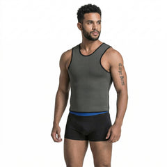 Men’s Compression Shirt Slimming Shapewear – Reversible Neoprene Workout Shirt for Tummy Control & Back Support – Athletic Body Shaper Tee for Gym & Daily Wear
