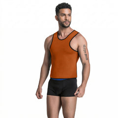 Men’s Compression Shirt Slimming Shapewear – Reversible Neoprene Workout Shirt for Tummy Control & Back Support – Athletic Body Shaper Tee for Gym & Daily Wear